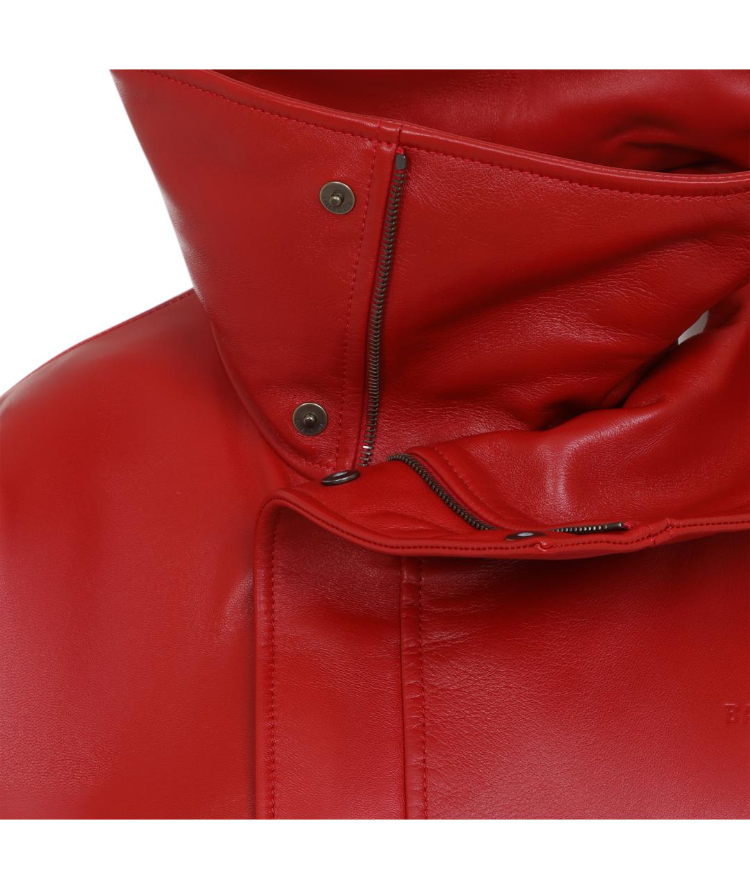 BALENCIAGA Красная кожаная куртка, фото 5