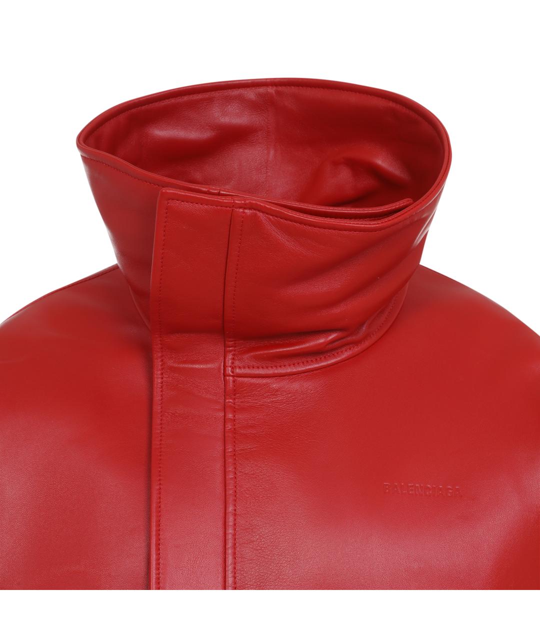 BALENCIAGA Красная кожаная куртка, фото 3
