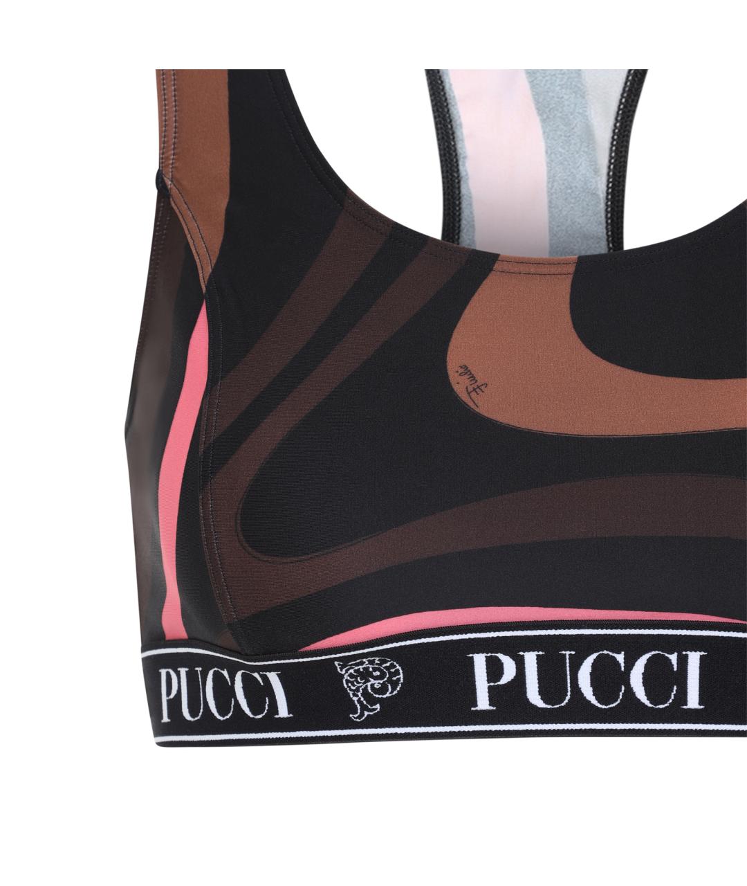 PUCCI Коричневая полиамидовая майка, фото 3