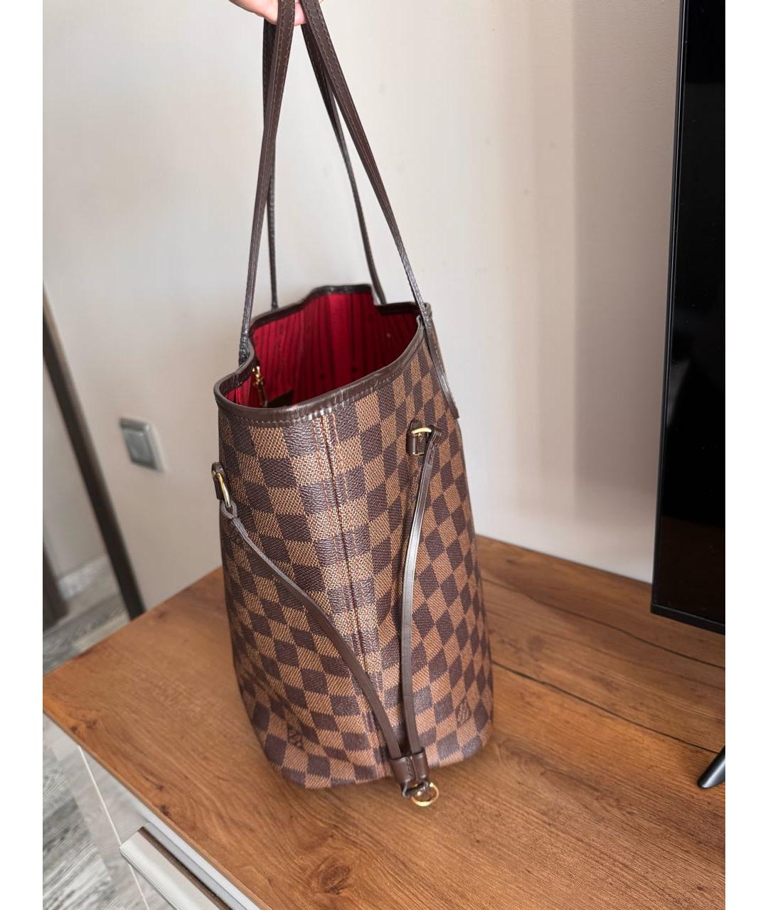 LOUIS VUITTON Коричневая сумка тоут из канвы, фото 2