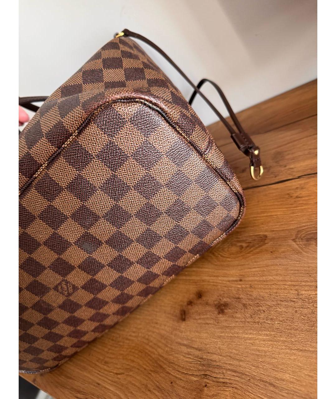 LOUIS VUITTON Коричневая сумка тоут из канвы, фото 6