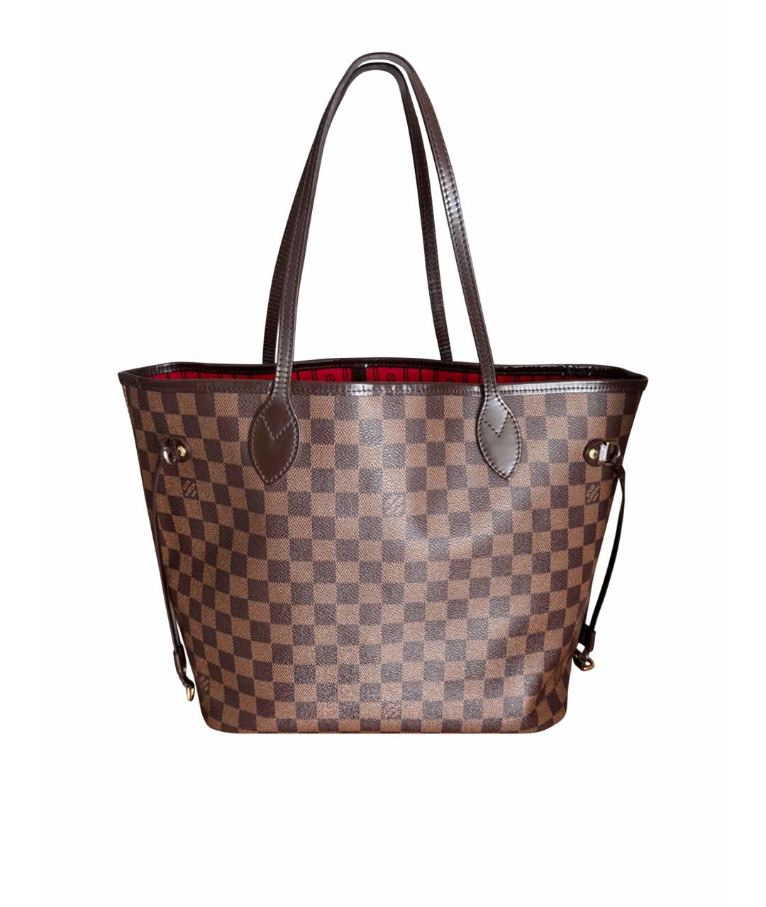 LOUIS VUITTON Коричневая сумка тоут из канвы, фото 1