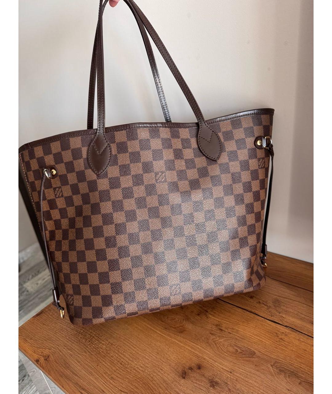LOUIS VUITTON Коричневая сумка тоут из канвы, фото 3