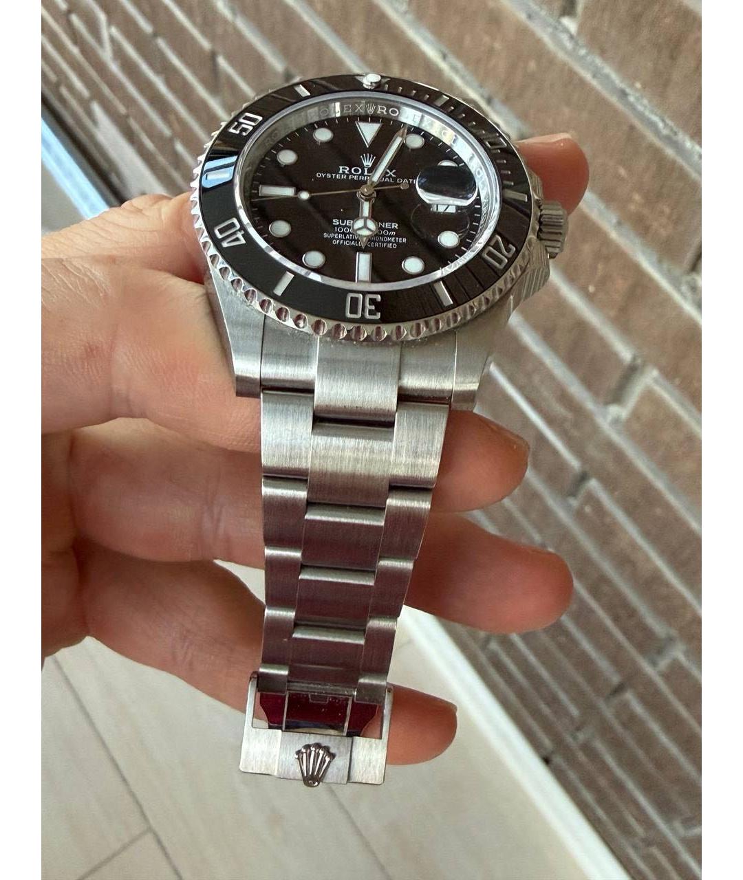 ROLEX Серые металлические часы, фото 5