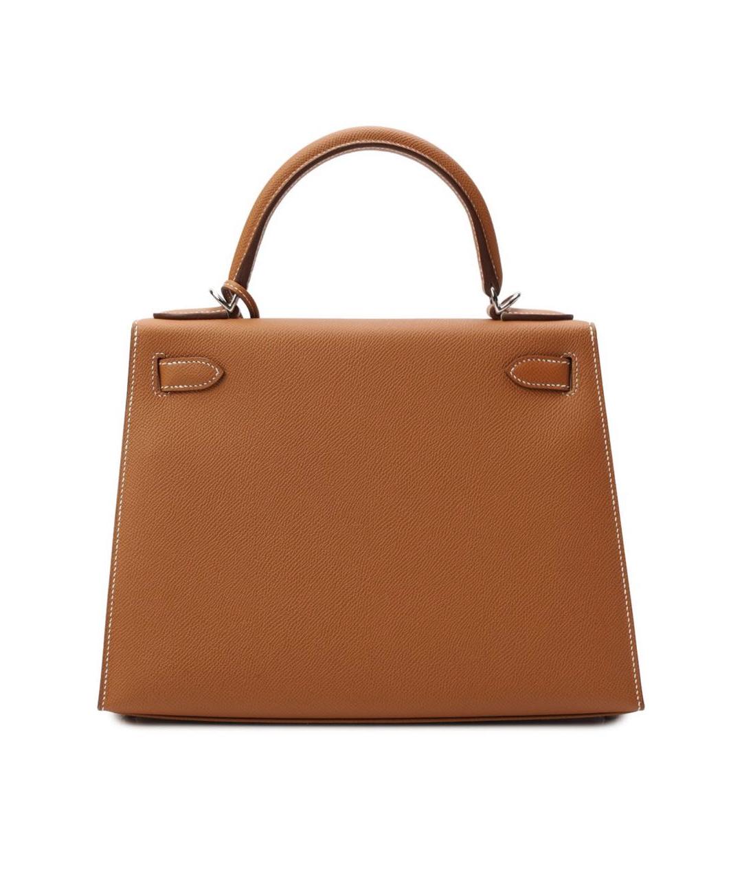 HERMES Коричневая кожаная сумка через плечо, фото 3