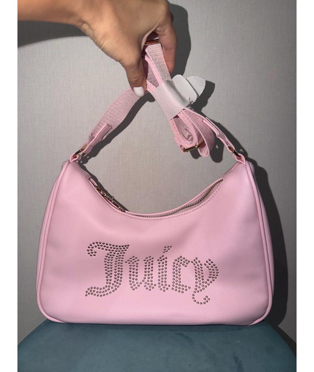 JUICY COUTURE Розовая сумка через плечо из искусственной кожи, фото 2