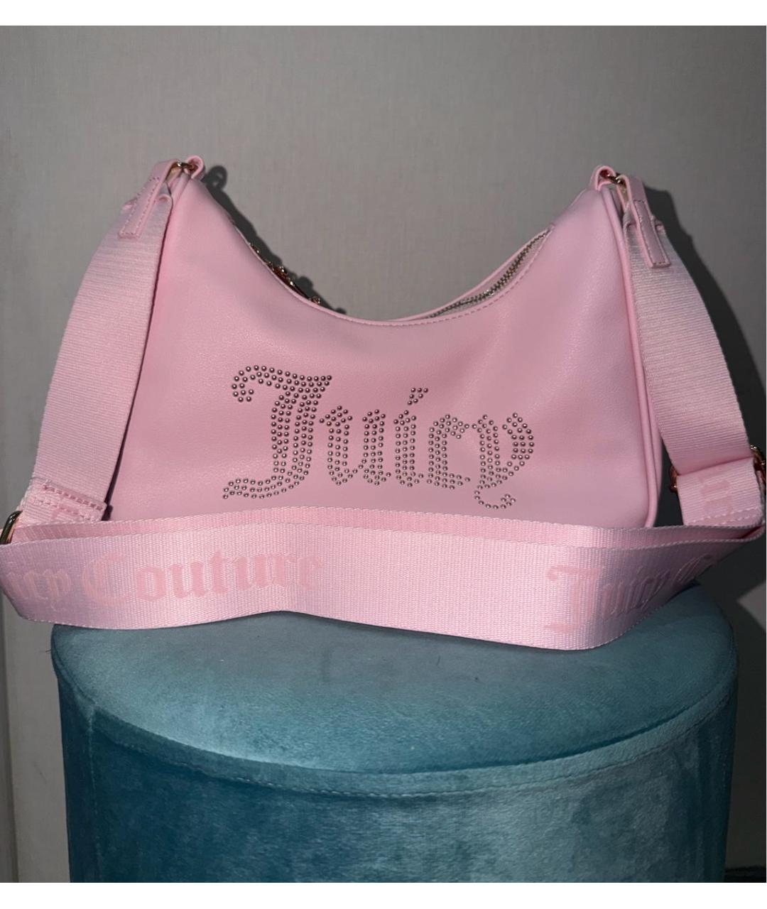 JUICY COUTURE Розовая сумка через плечо из искусственной кожи, фото 6