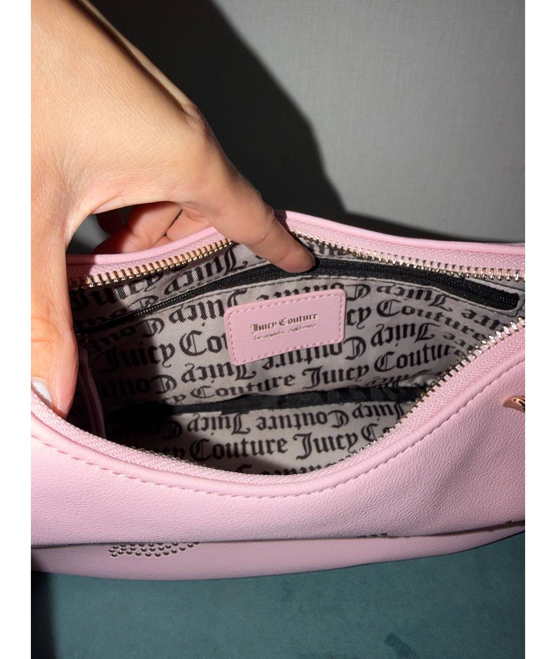 JUICY COUTURE Розовая сумка через плечо из искусственной кожи, фото 4