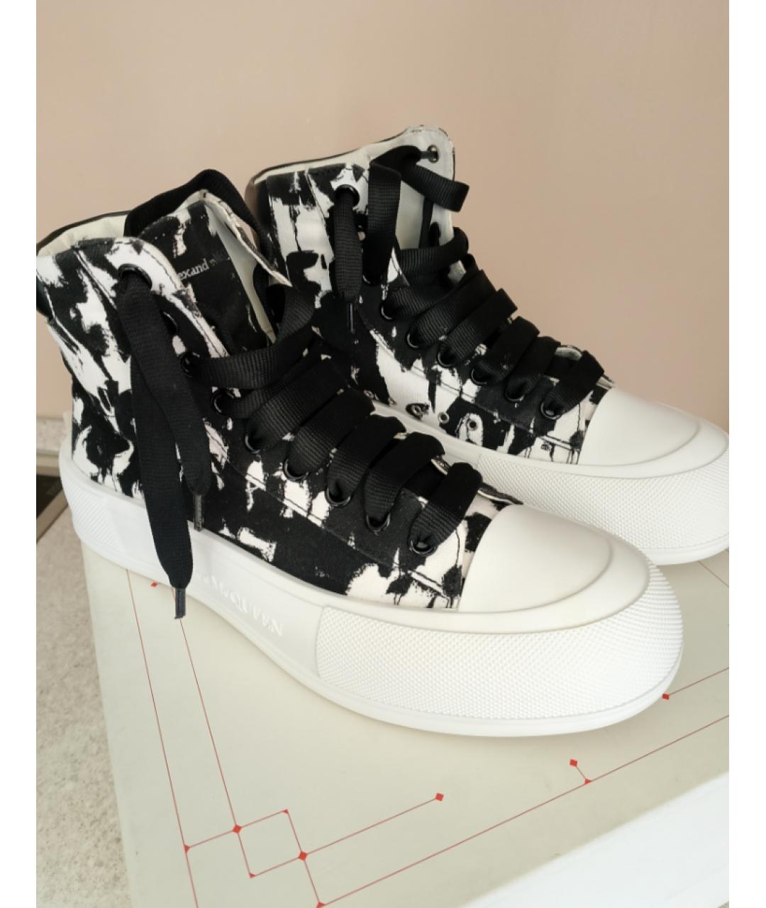 ALEXANDER MCQUEEN Мульти текстильные высокие кроссовки / кеды, фото 4