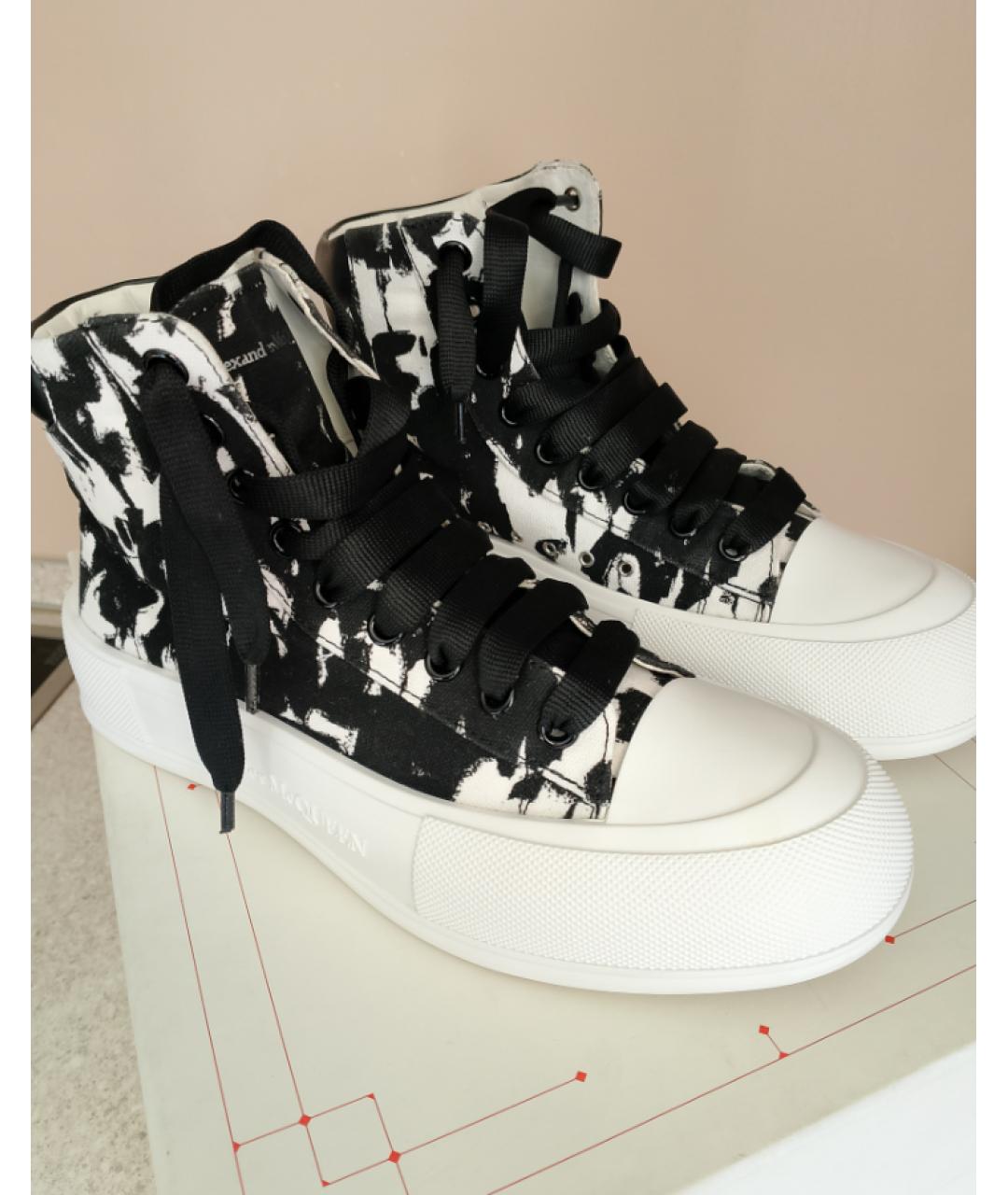 ALEXANDER MCQUEEN Мульти текстильные высокие кроссовки / кеды, фото 2