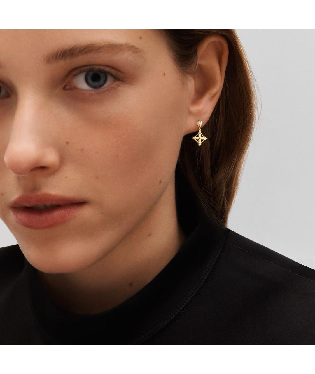 LOUIS VUITTON Золотые серьги из желтого золота, фото 2