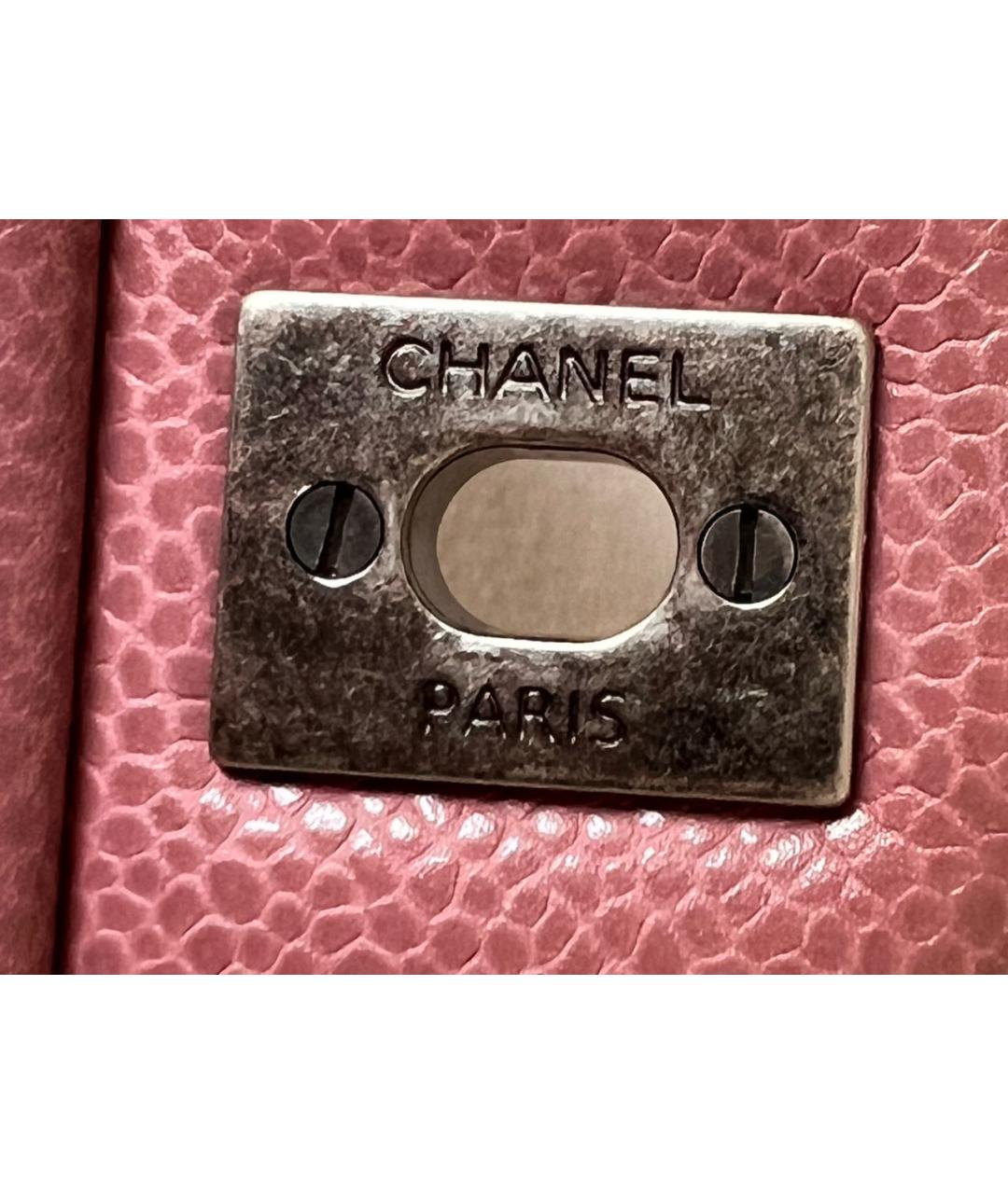 CHANEL Розовая кожаная сумка через плечо, фото 8