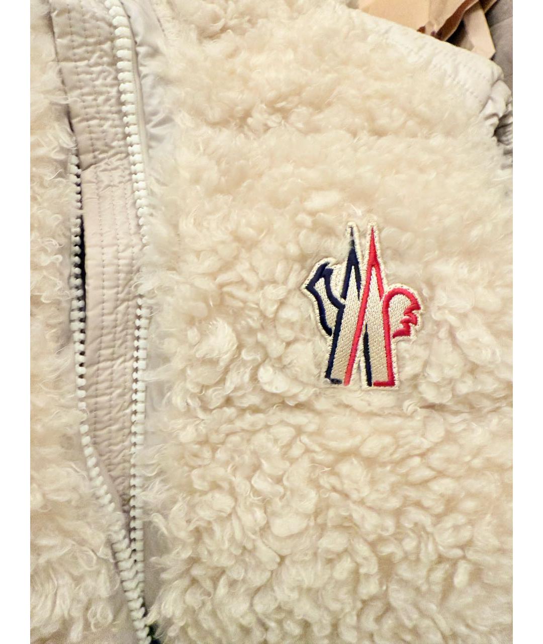 MONCLER Бежевый полиэстеровый жилет, фото 4