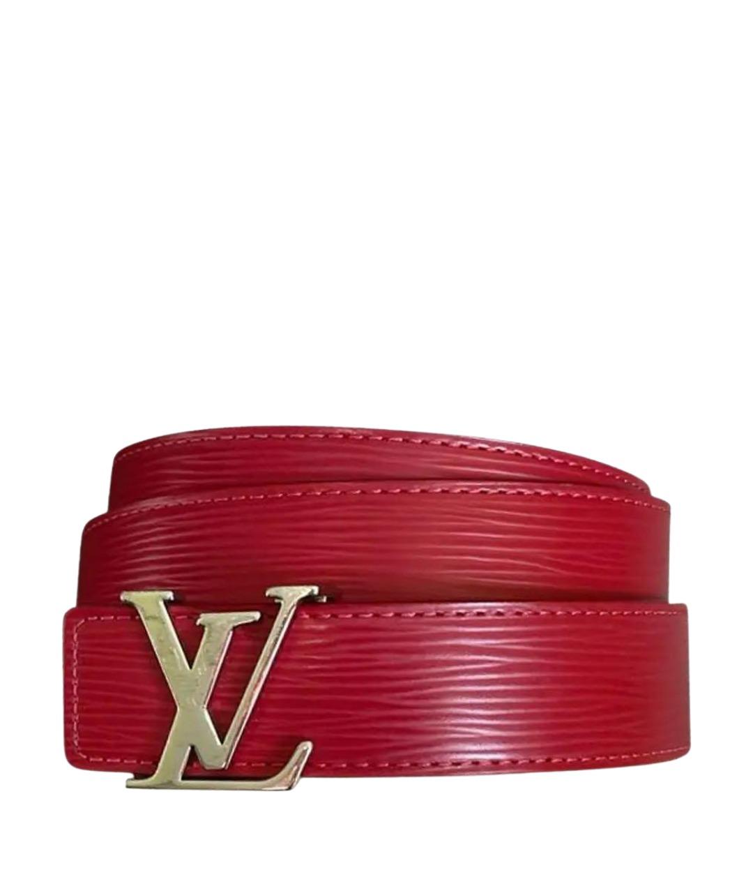 LOUIS VUITTON Красный кожаный ремень, фото 1