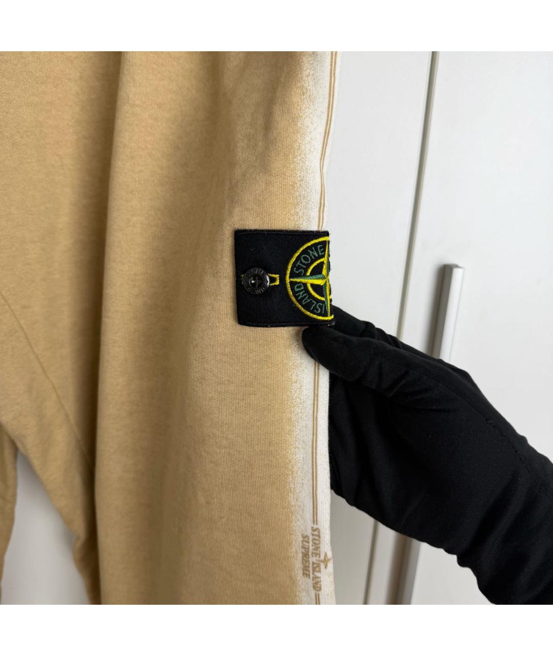 STONE ISLAND Бежевые повседневные брюки, фото 4