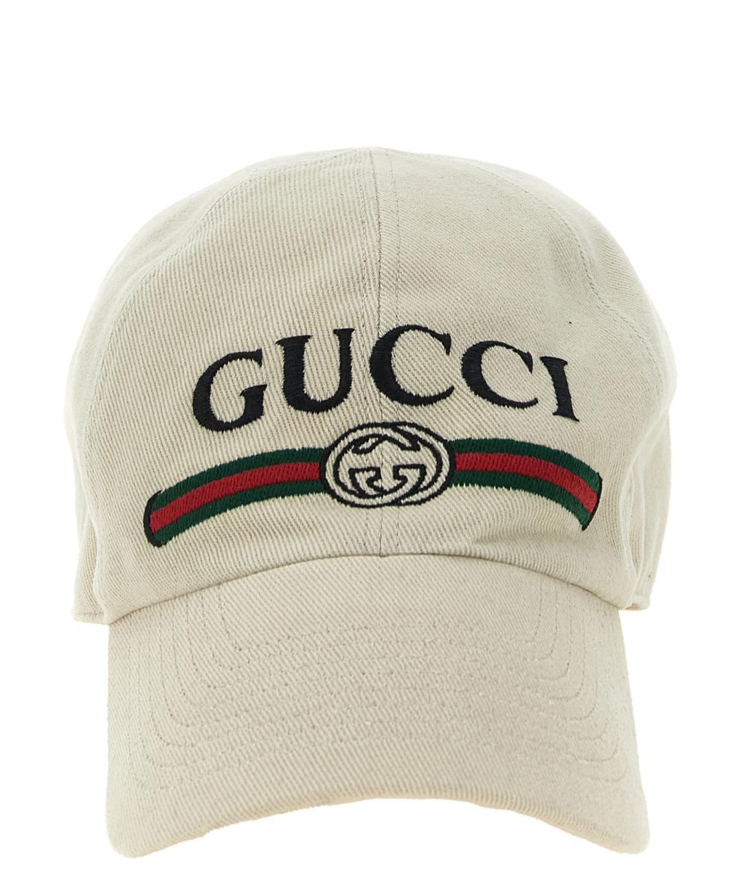 GUCCI Белая хлопковая кепка/бейсболка, фото 1