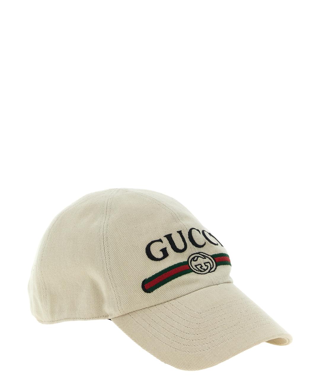 GUCCI Белая хлопковая кепка/бейсболка, фото 2