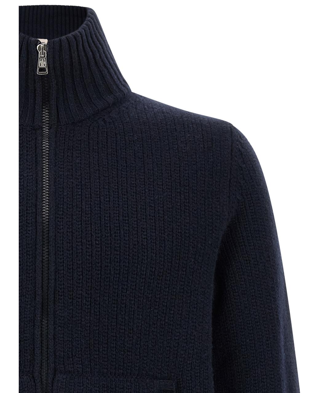 MONCLER Синий шерстяной кардиган, фото 3
