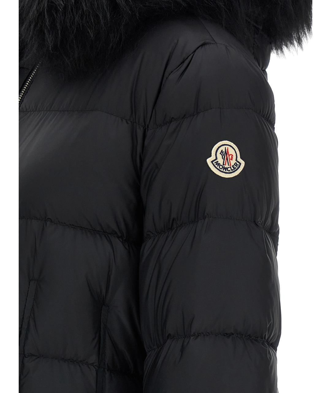 MONCLER Черный полиамидовый пуховик, фото 4