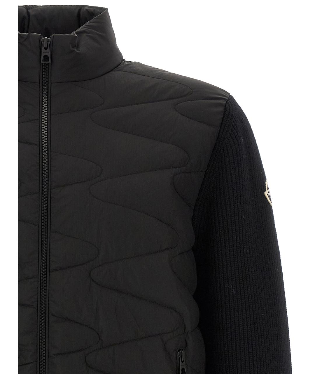 MONCLER Черный полиамидовый кардиган, фото 3