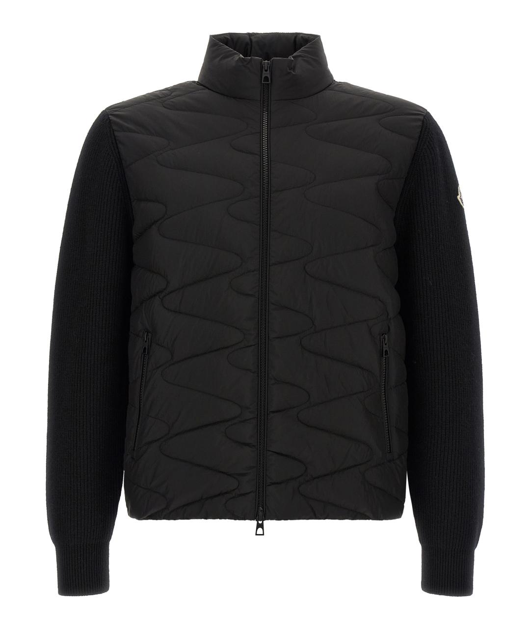 MONCLER Черный полиамидовый кардиган, фото 1