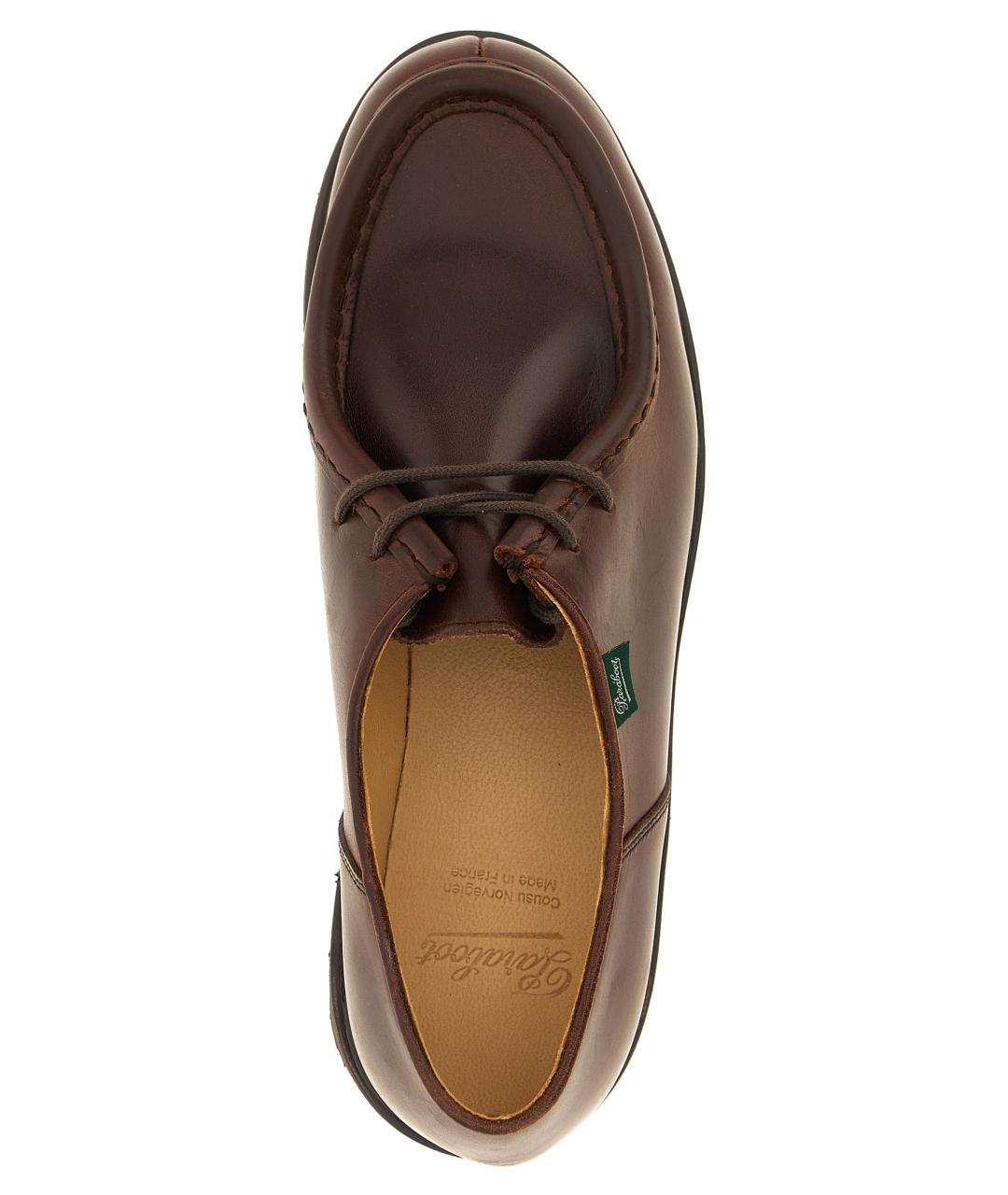 PARABOOT Коричневые кожаные низкие ботинки, фото 4