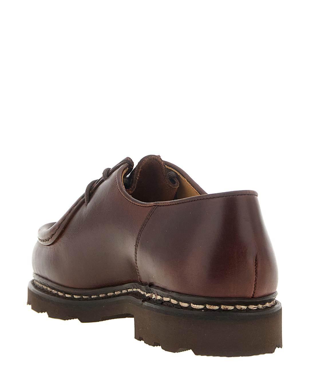 PARABOOT Коричневые кожаные низкие ботинки, фото 3