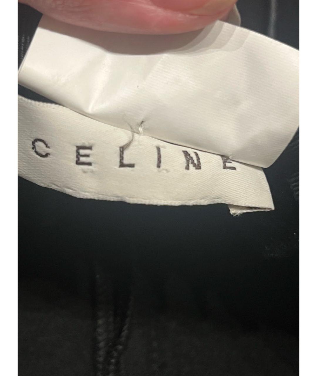 CELINE Черная шерстяная юбка миди, фото 3