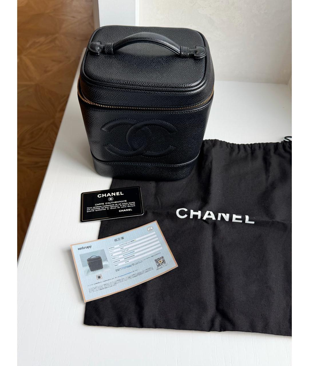 CHANEL Черная кожаная сумка с короткими ручками, фото 2