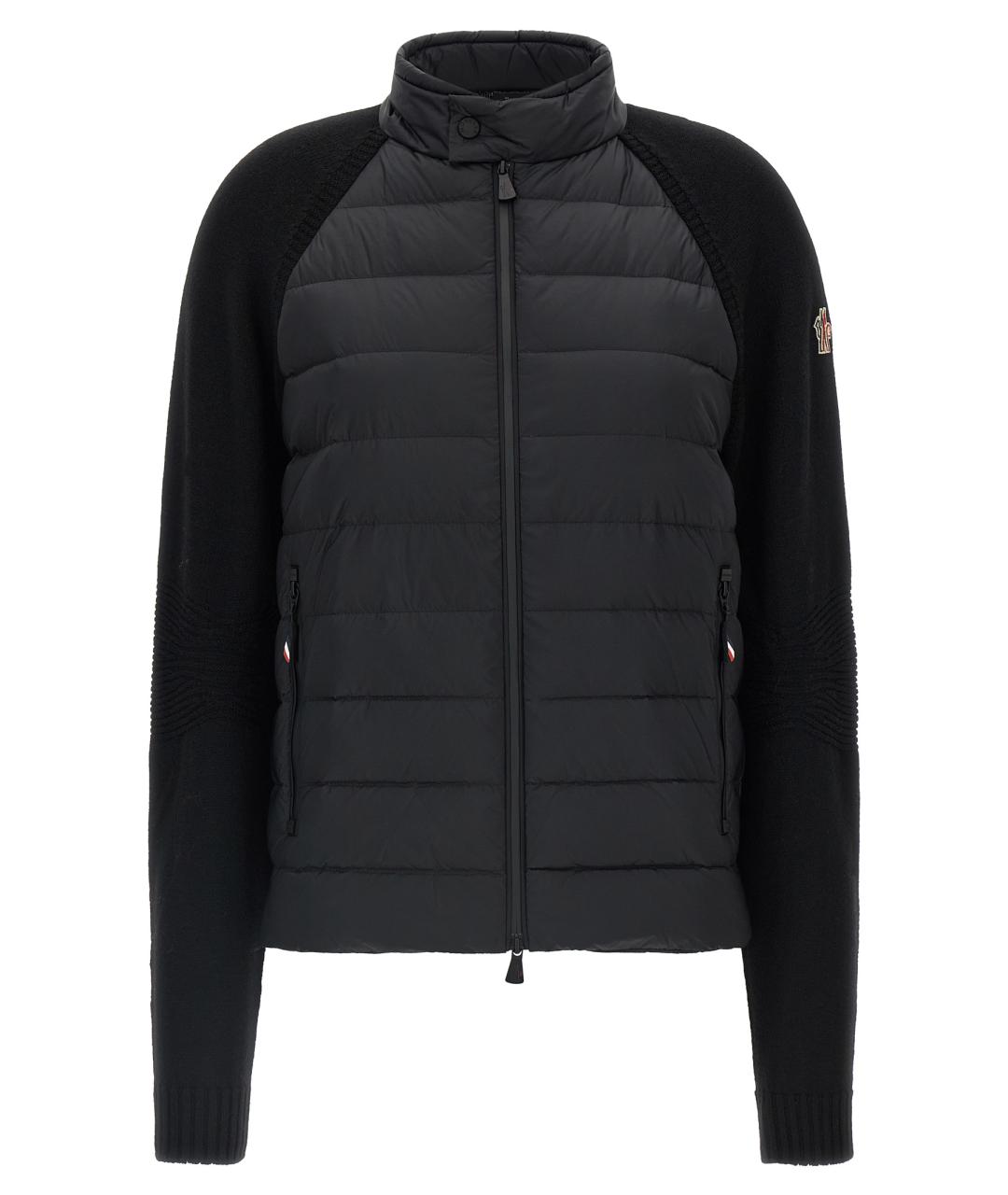 MONCLER GRENOBLE Черный полиамидовый кардиган, фото 1