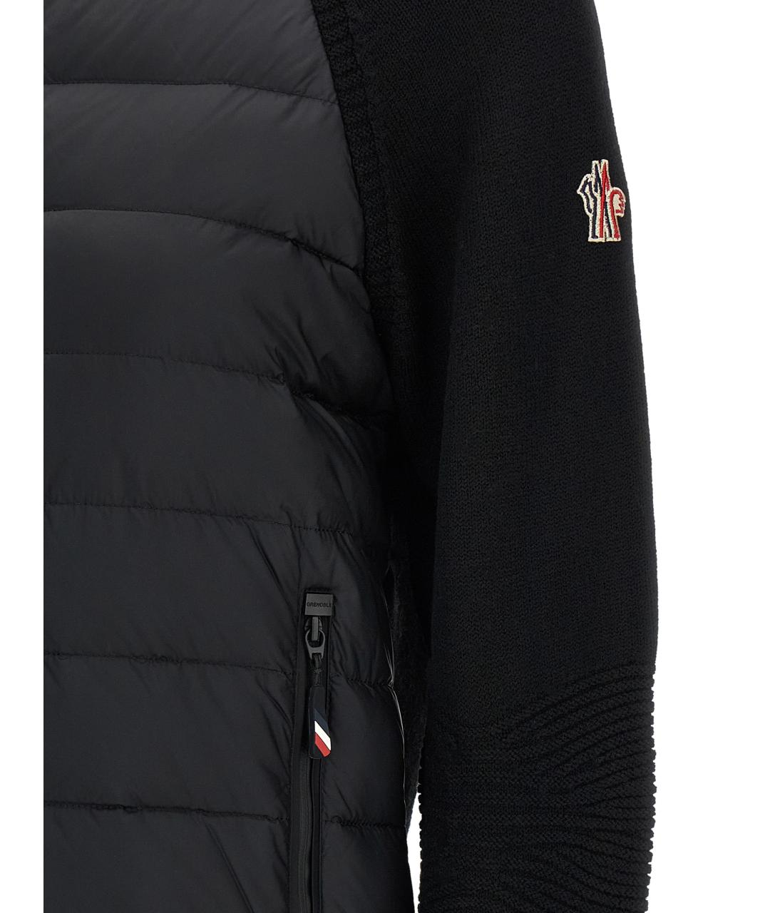 MONCLER GRENOBLE Черный полиамидовый кардиган, фото 4