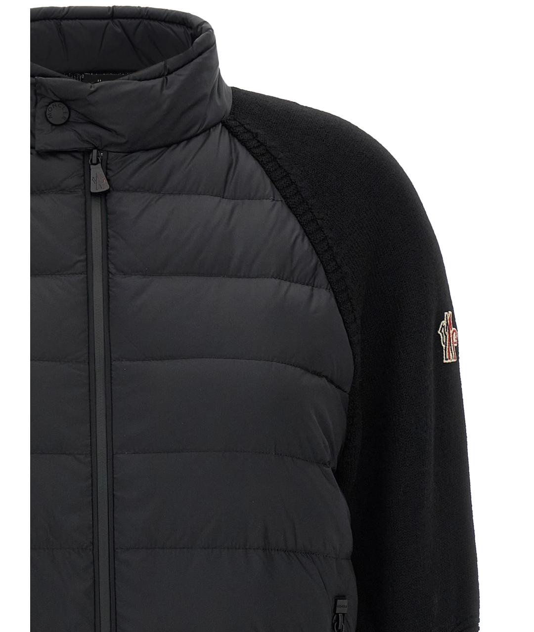 MONCLER GRENOBLE Черный полиамидовый кардиган, фото 3