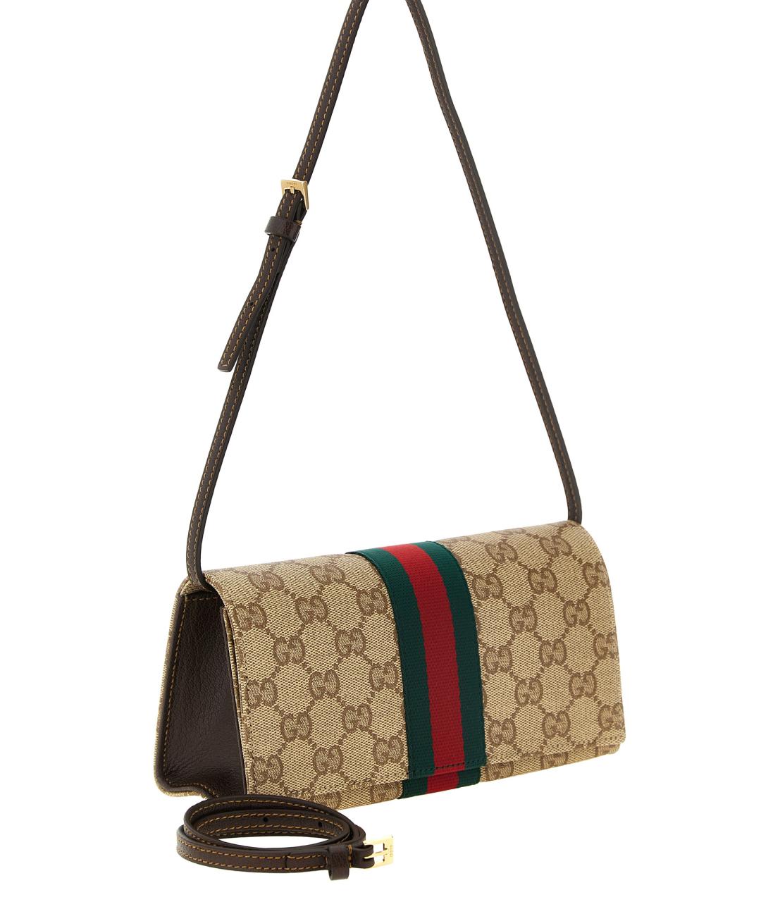 GUCCI Бежевая хлопковая сумка через плечо, фото 3