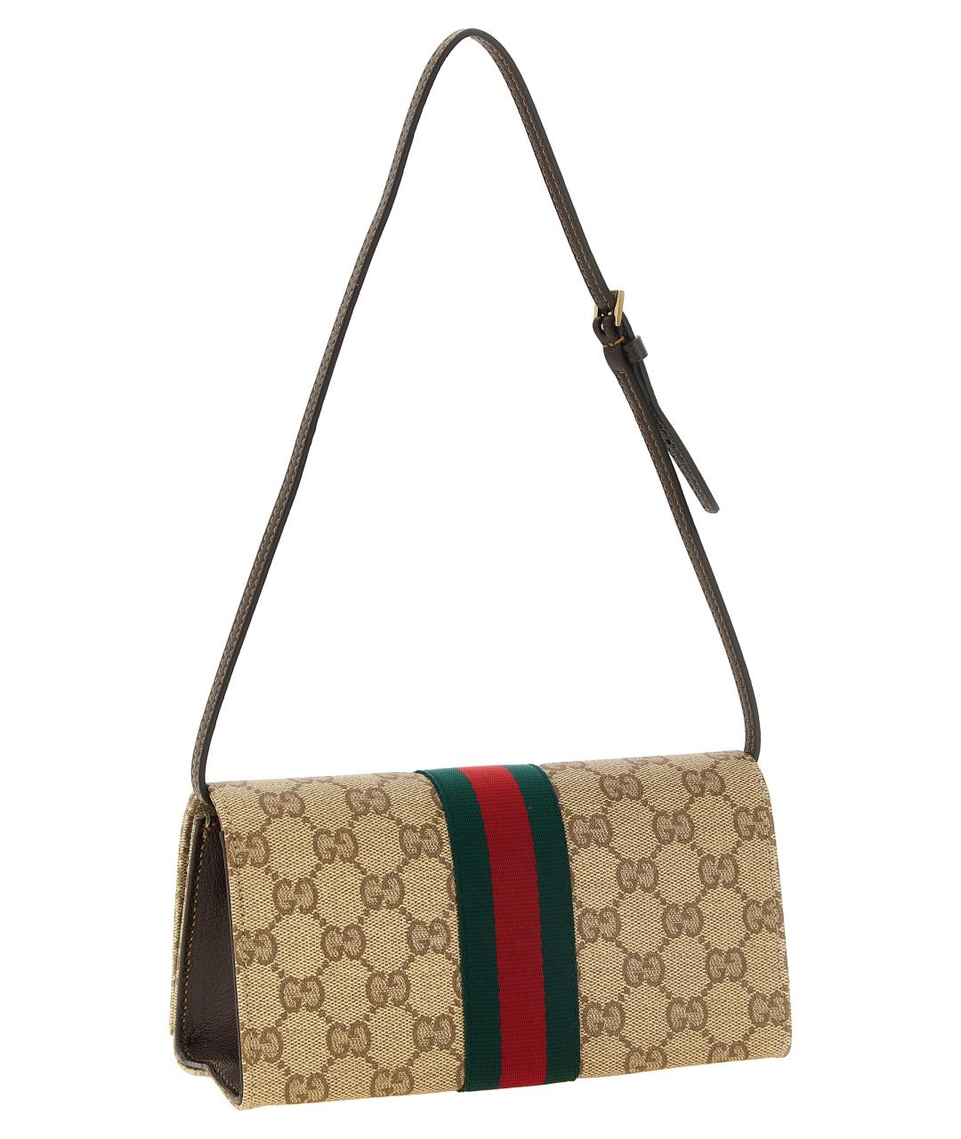 GUCCI Бежевая хлопковая сумка через плечо, фото 2