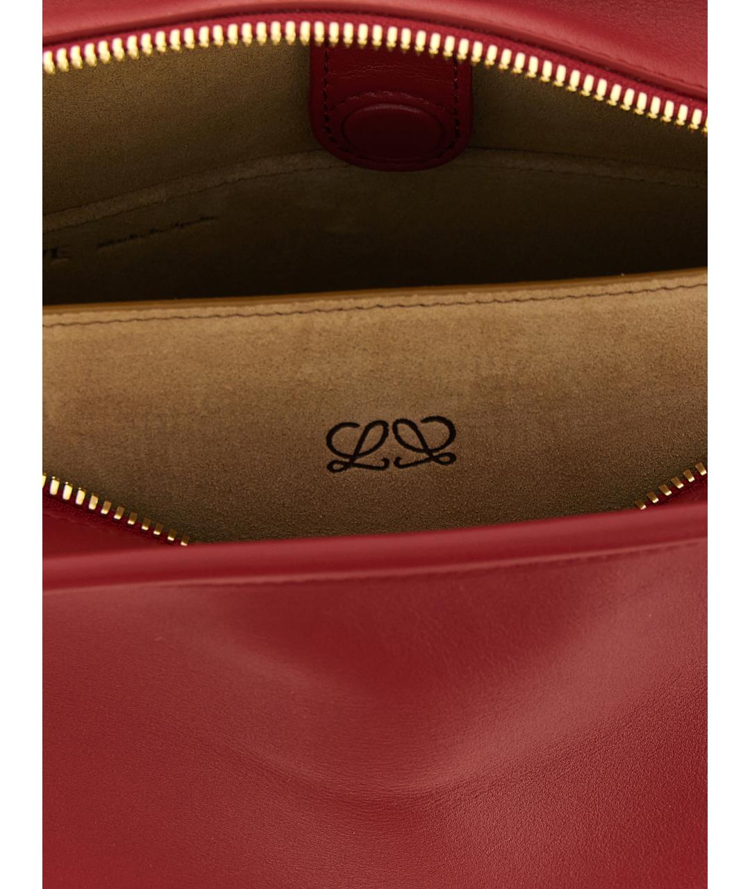 LOEWE Красная кожаная сумка тоут, фото 5