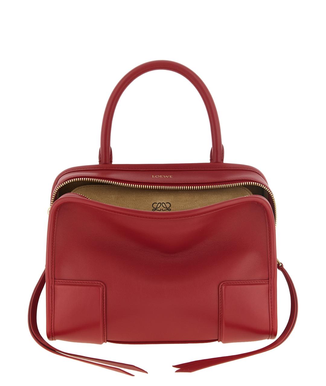 LOEWE Красная кожаная сумка тоут, фото 1