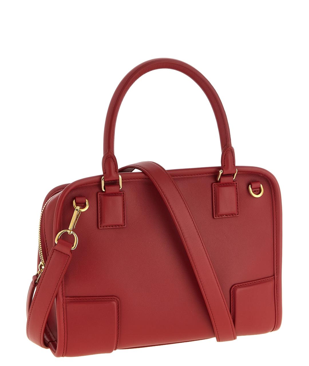 LOEWE Красная кожаная сумка тоут, фото 3