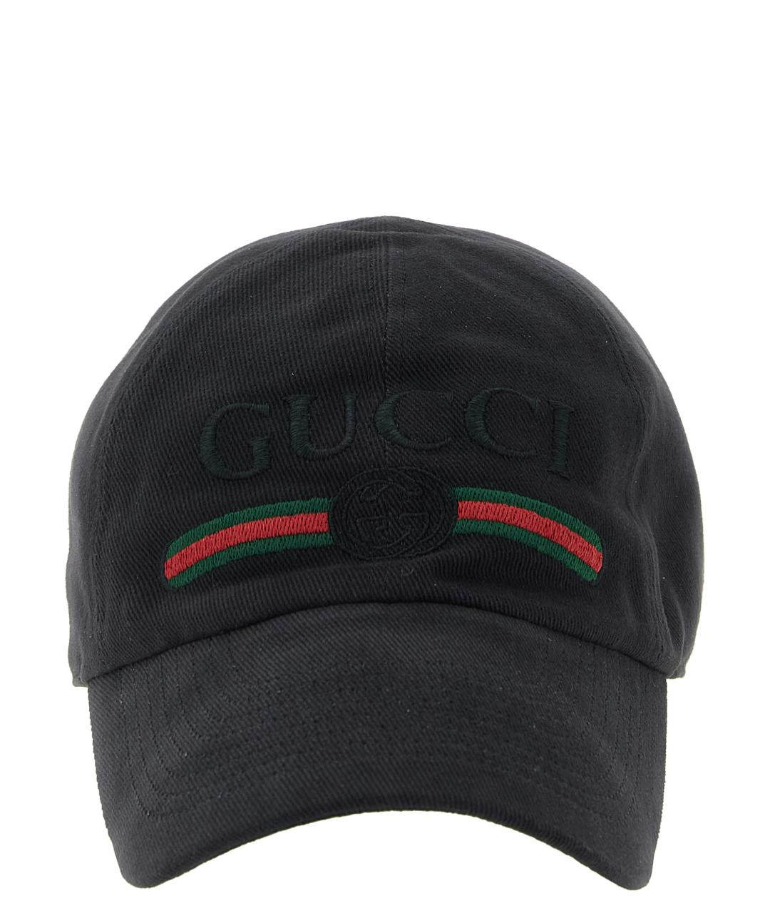 GUCCI Черная хлопковая кепка/бейсболка, фото 1