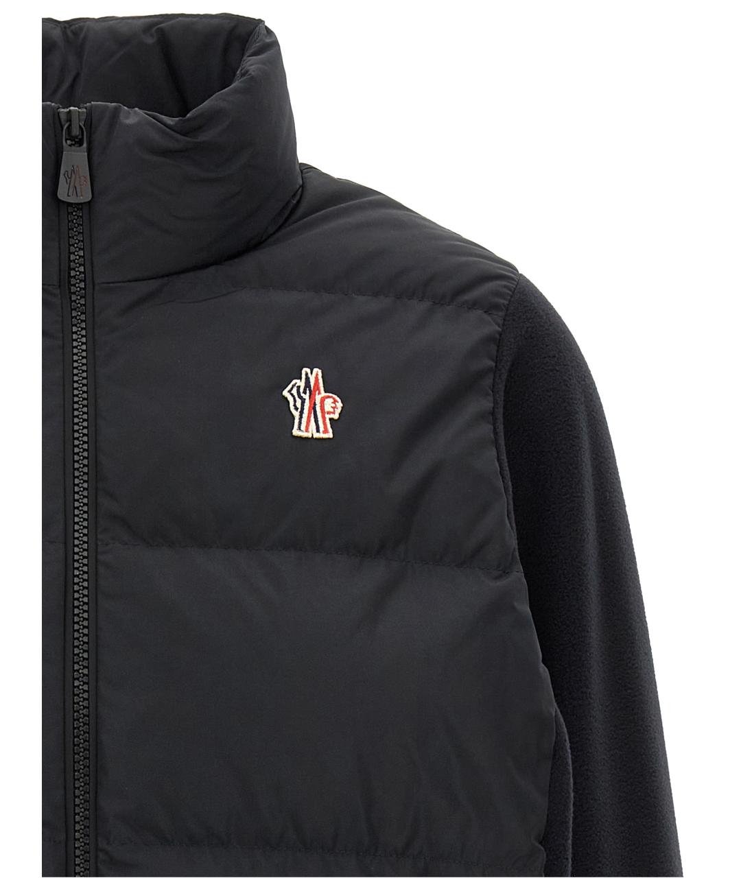 MONCLER GRENOBLE Черный полиэстеровый кардиган, фото 3