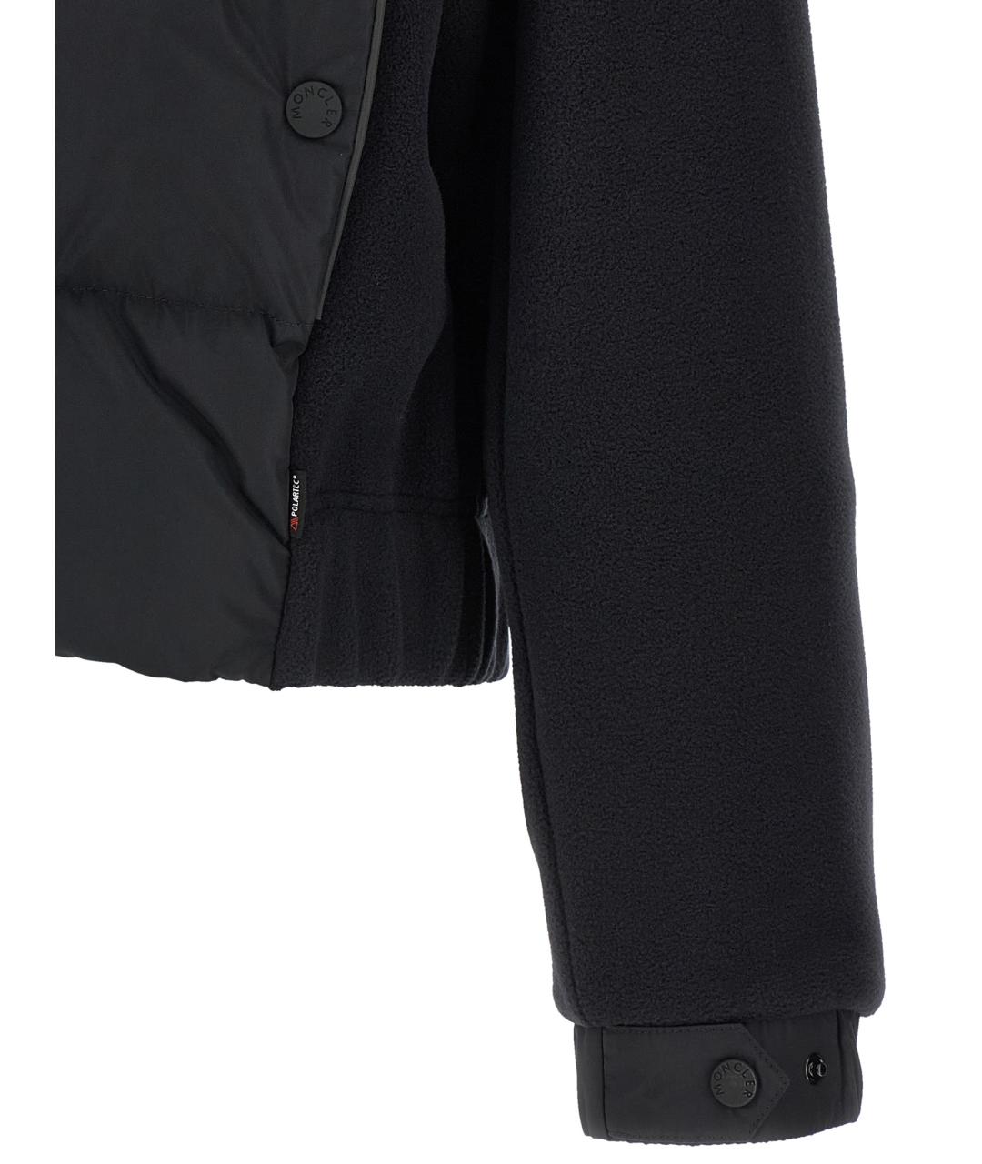 MONCLER GRENOBLE Черный полиэстеровый кардиган, фото 4