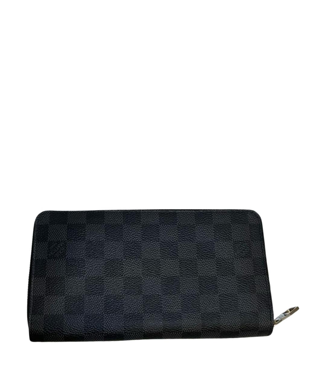 LOUIS VUITTON Черный кожаный кошелек, фото 1