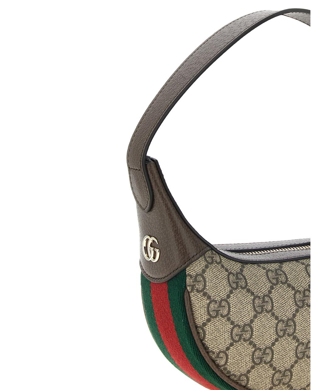 GUCCI Бежевая тканевая сумка через плечо, фото 3