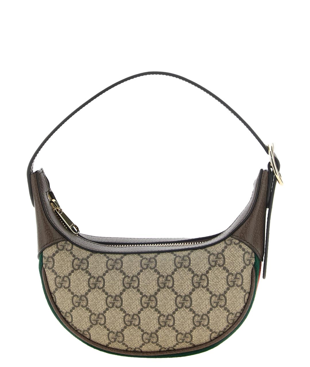 GUCCI Бежевая тканевая сумка через плечо, фото 1