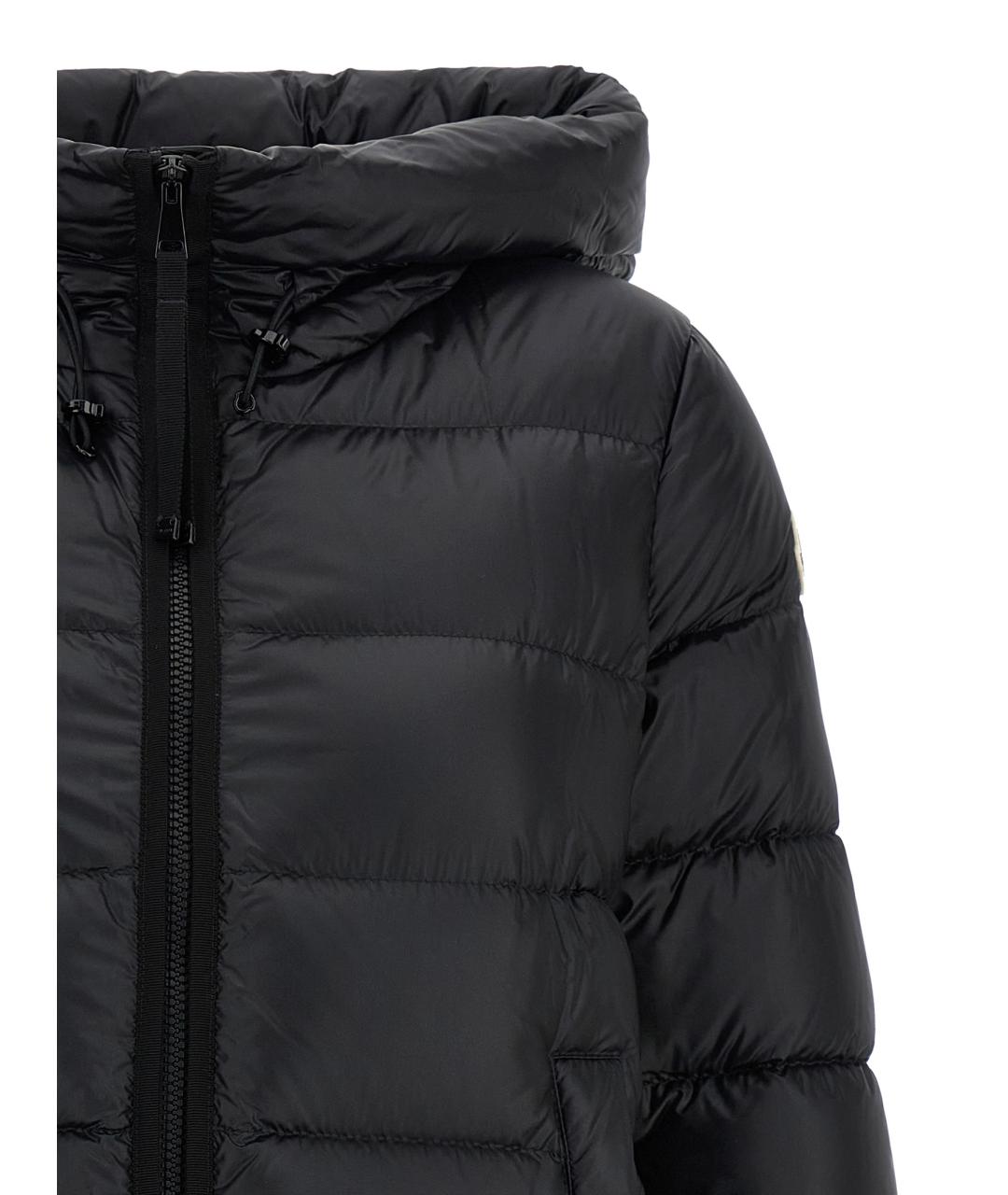MONCLER Черный полиамидовый пуховик, фото 3