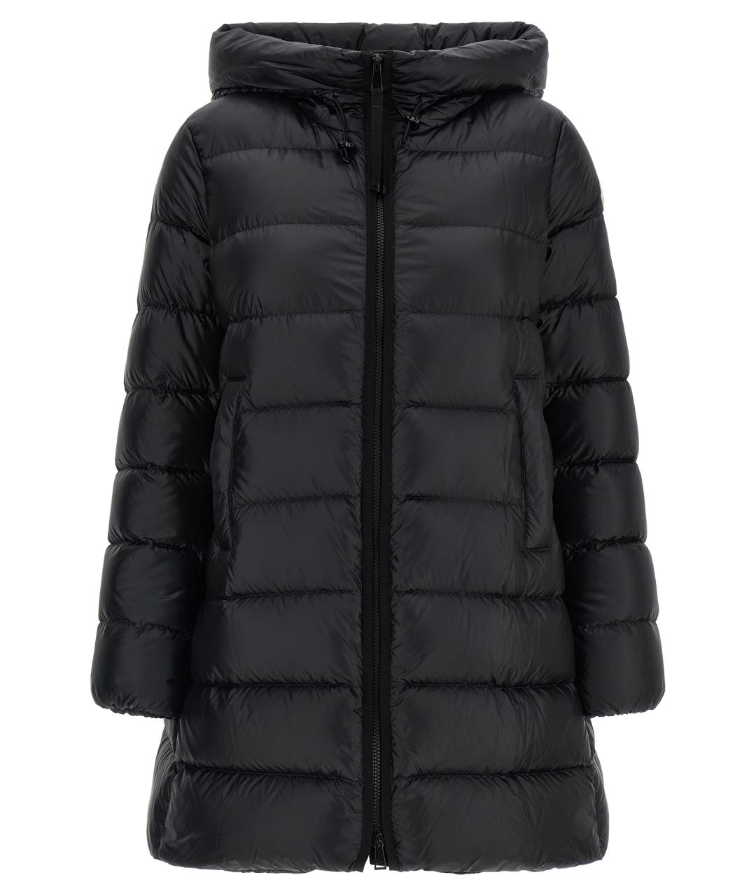MONCLER Черный полиамидовый пуховик, фото 1