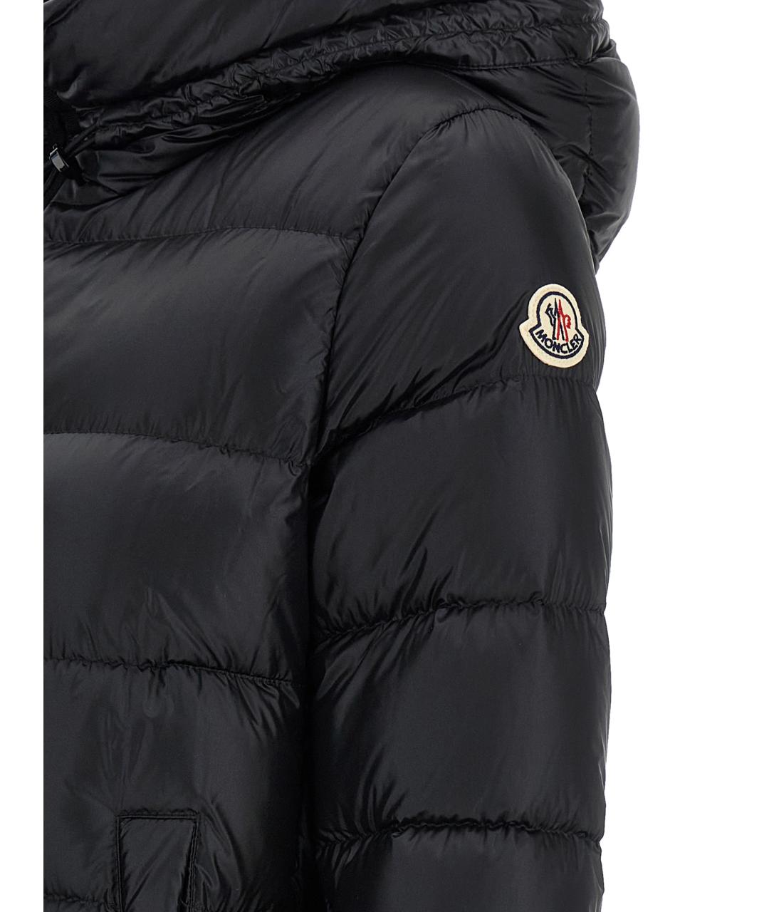MONCLER Черный полиамидовый пуховик, фото 4