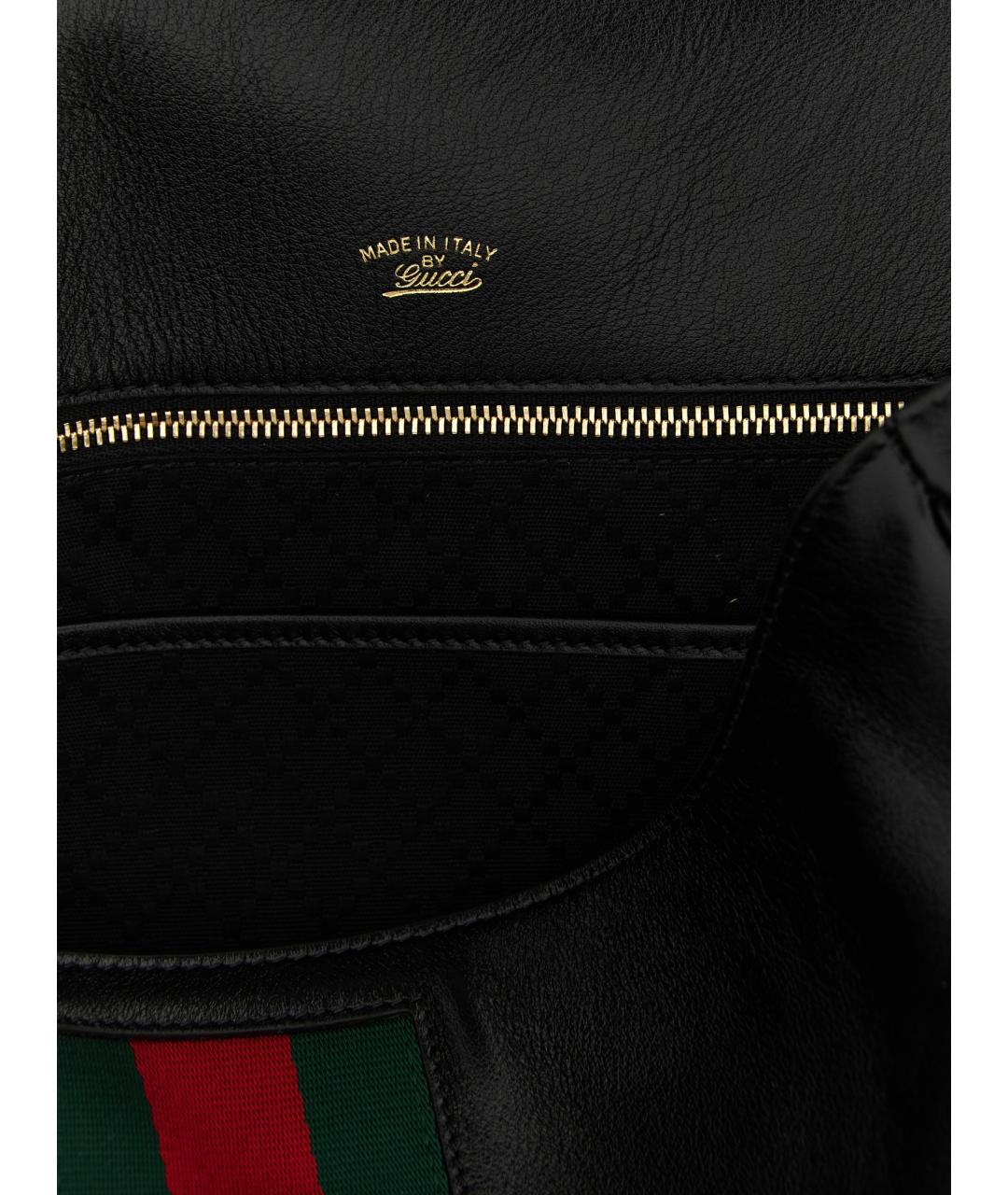 GUCCI Черная кожаная сумка тоут, фото 4