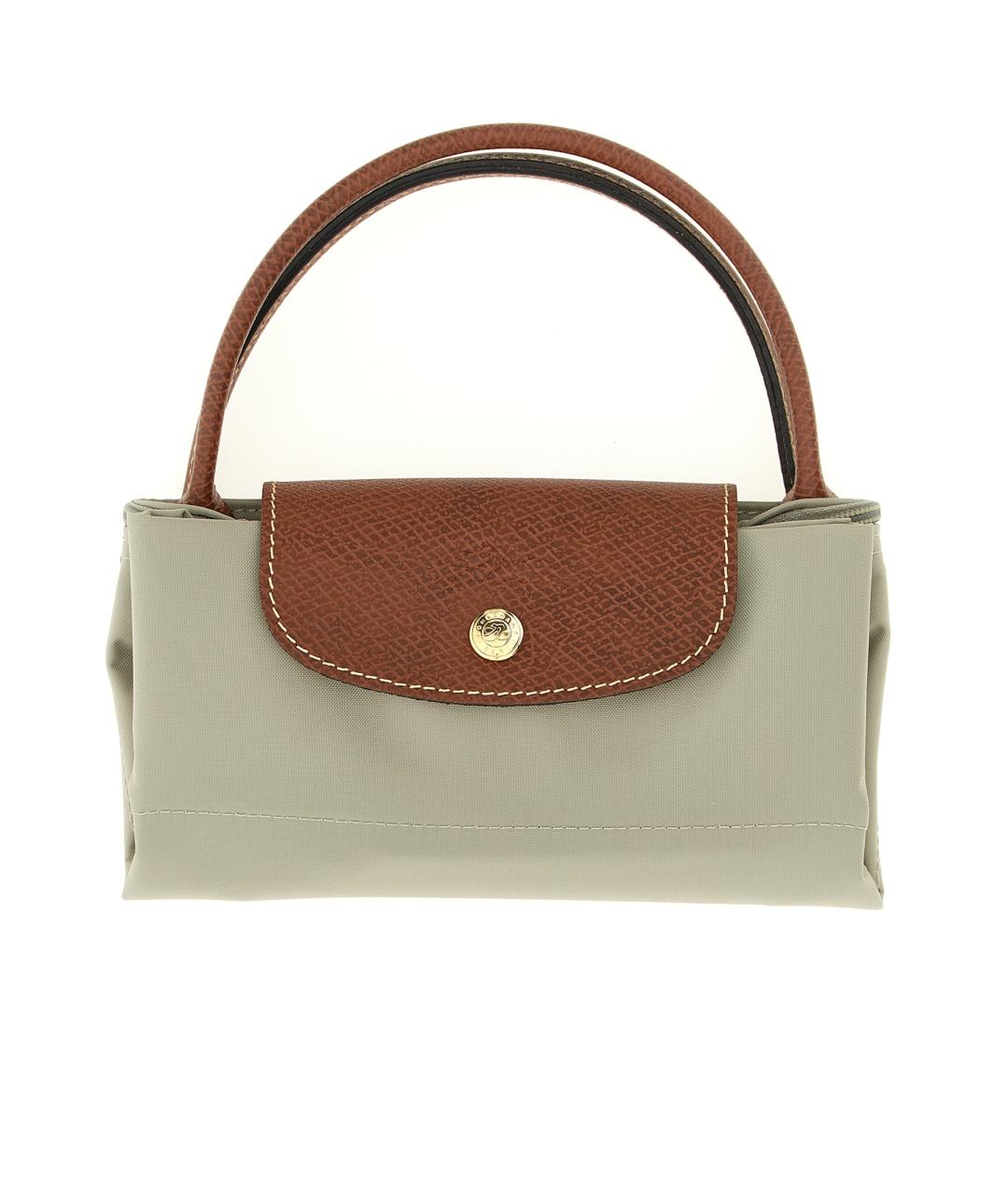 LONGCHAMP Серая синтетическая сумка тоут, фото 3