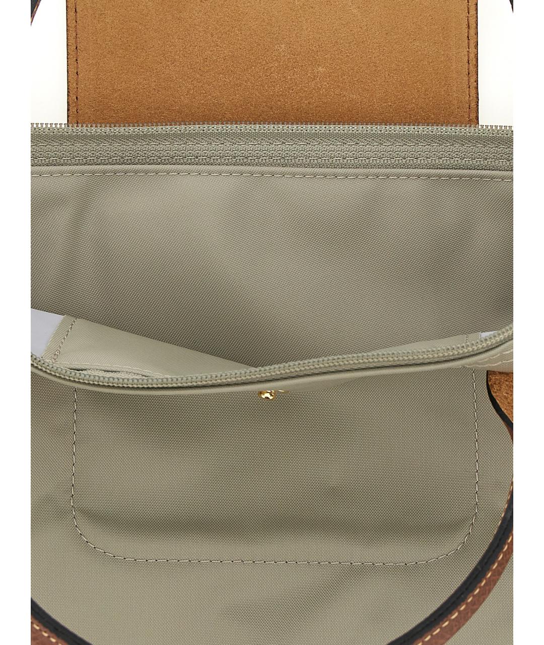 LONGCHAMP Серая синтетическая сумка тоут, фото 4