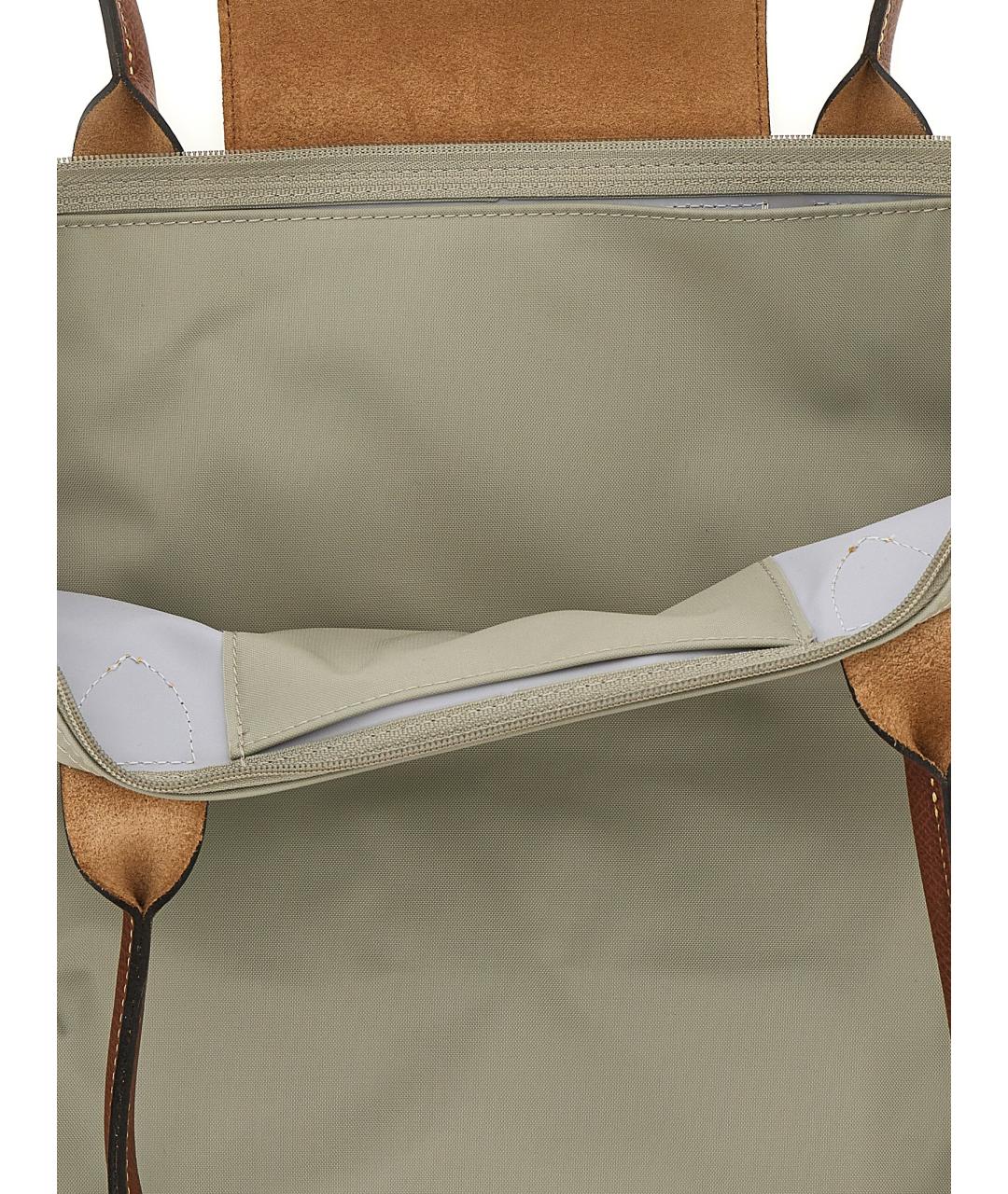 LONGCHAMP Серая синтетическая сумка через плечо, фото 4